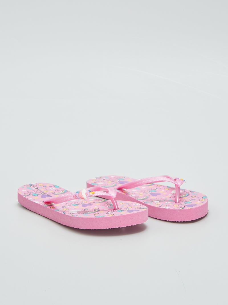 Tongs avec licorne Rose - Kiabi