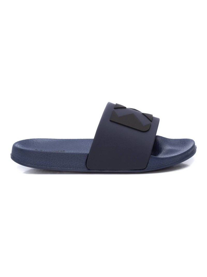 Tongs basses avec bride arrière Bleu - Kiabi
