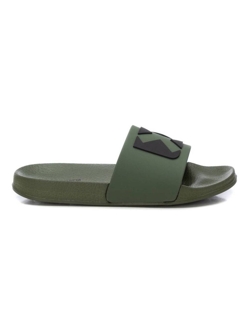 Tongs basses avec bride arrière Kaki - Kiabi