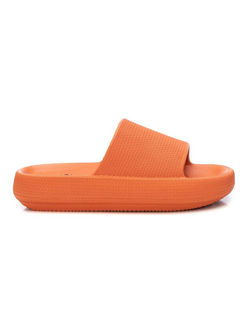 Tongs basses avec bride arrière Orange - Kiabi