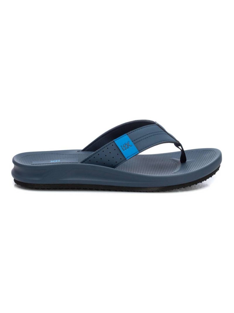 Tongs basses type pantoufles Bleu - Kiabi