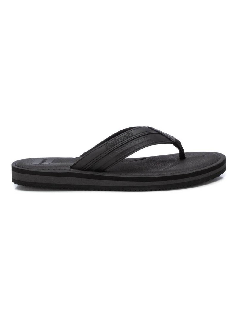 Tongs basses type pantoufles Noir - Kiabi