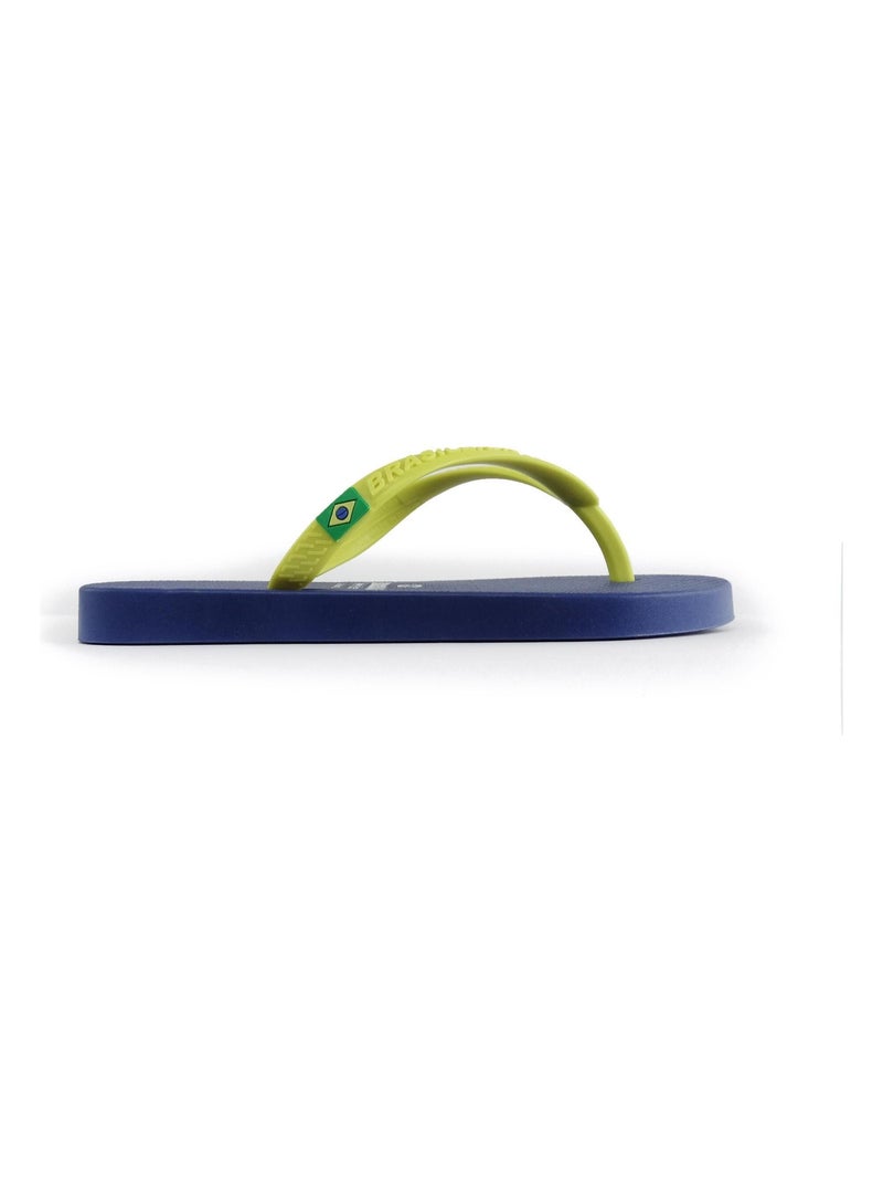 Tongs Brasileras pour enfants avec semelle en gomme Bleu Jaune - Kiabi