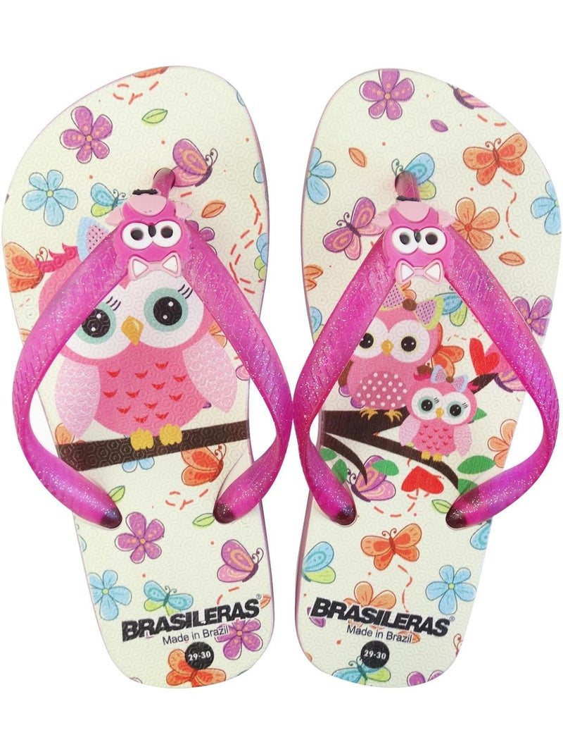 Tongs Brasileras pour enfants avec semelle en gomme Rose fushia - Kiabi