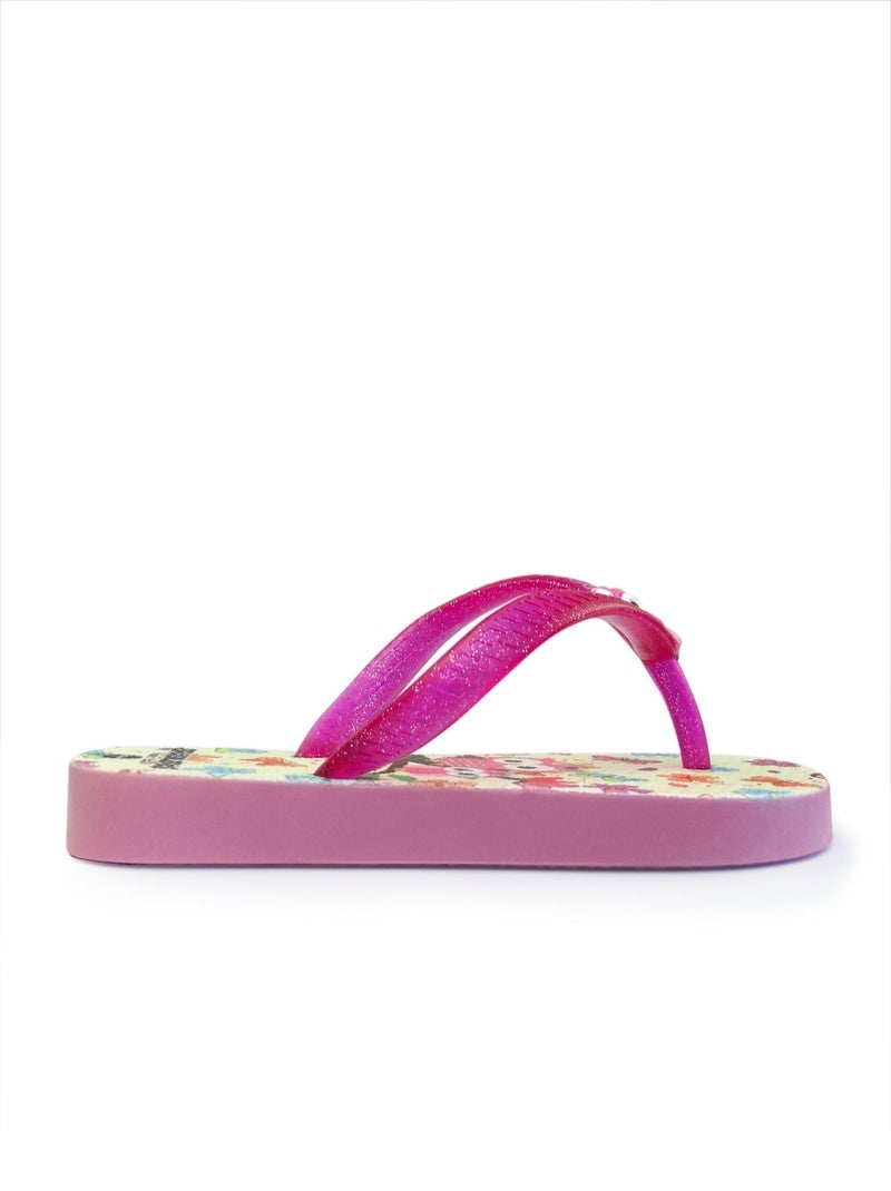 Tongs Brasileras pour enfants avec semelle en gomme Rose fushia - Kiabi