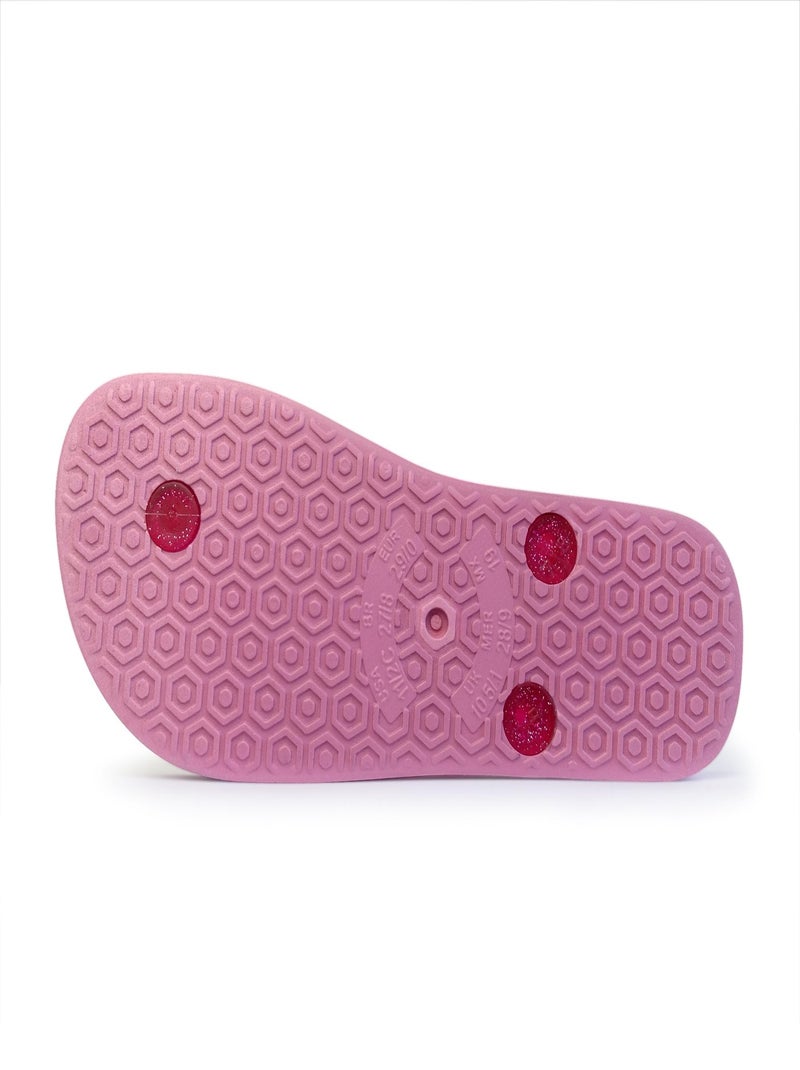 Tongs Brasileras pour enfants avec semelle en gomme Rose fushia - Kiabi