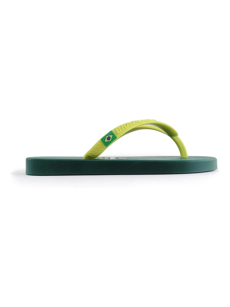 Tongs Brasileras pour enfants avec semelle en gomme Vert bouteille - Kiabi