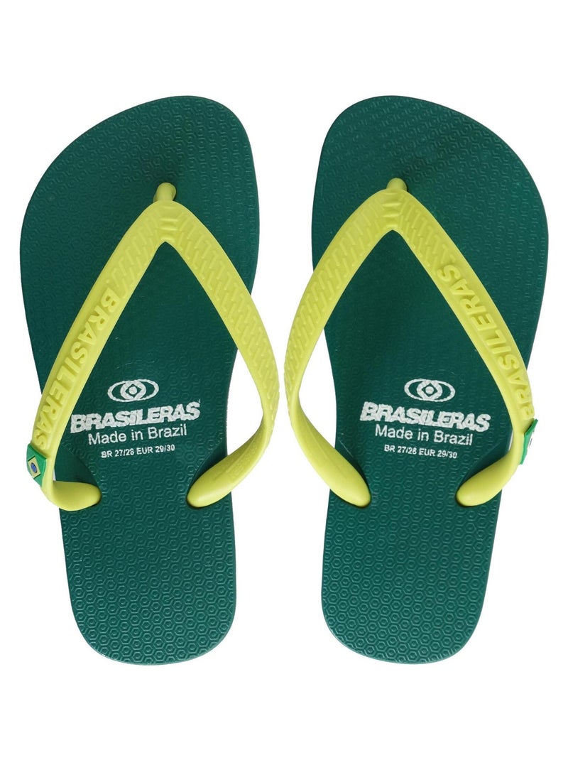 Tongs Brasileras pour enfants avec semelle en gomme Vert bouteille - Kiabi