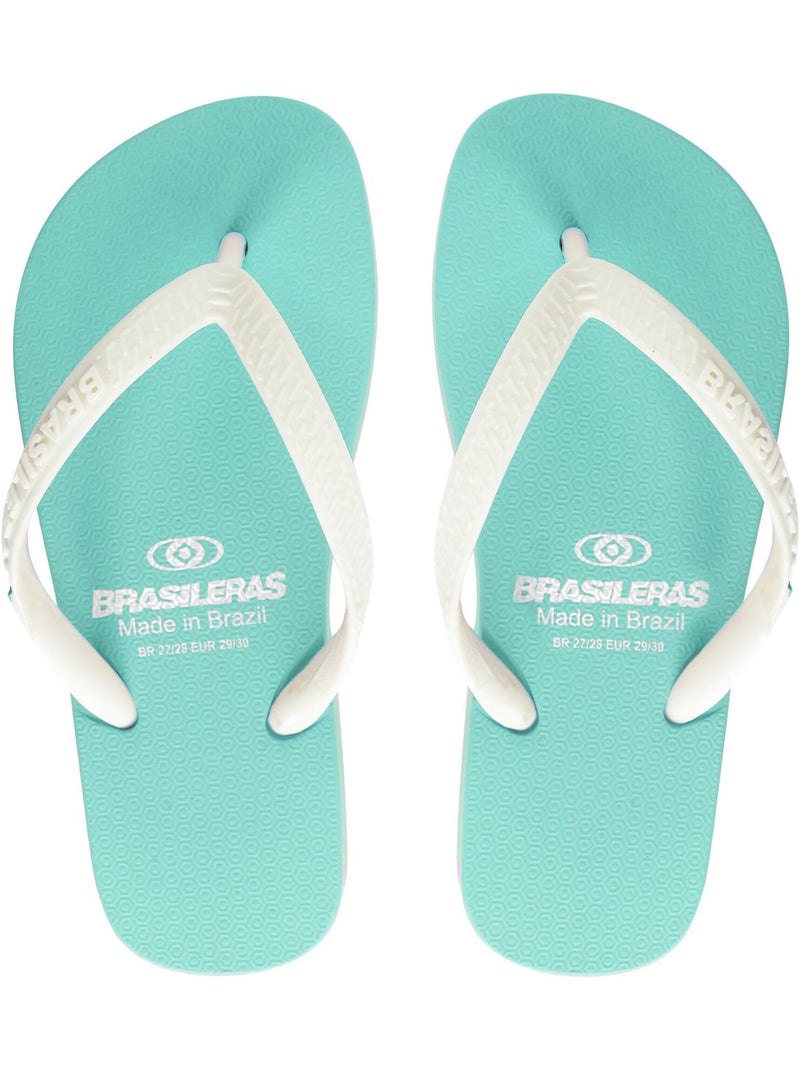 Tongs Brasileras pour enfants avec semelle en gomme Vert d'eau - Kiabi