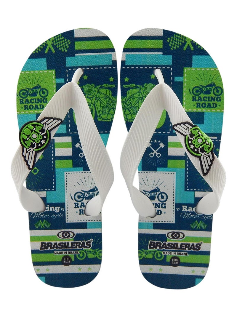 Tongs Brasileras pour enfants Brasileras semelle en gomme Blanc - Kiabi