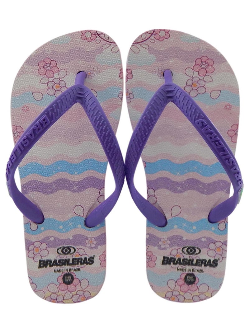 Tongs Brasileras pour enfants Brasileras semelle en gomme Bleu turquoise - Kiabi