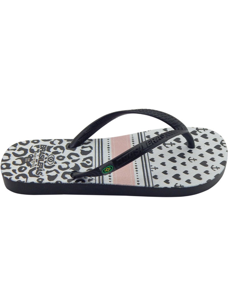 Tongs Brasileras pour enfants semelle en gomme Noir - Kiabi