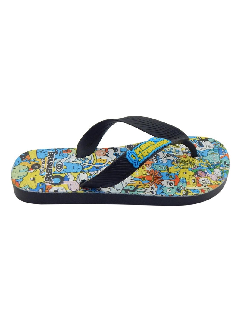 Tongs Brasileras pour enfants, semelle en gomme Noir - Kiabi