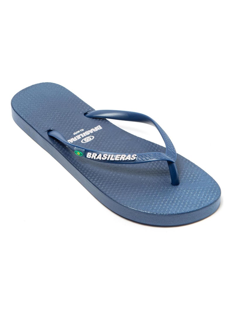 Tongs Brasileras pour femme avec semelle en gomme antidérapante Bleu foncé - Kiabi