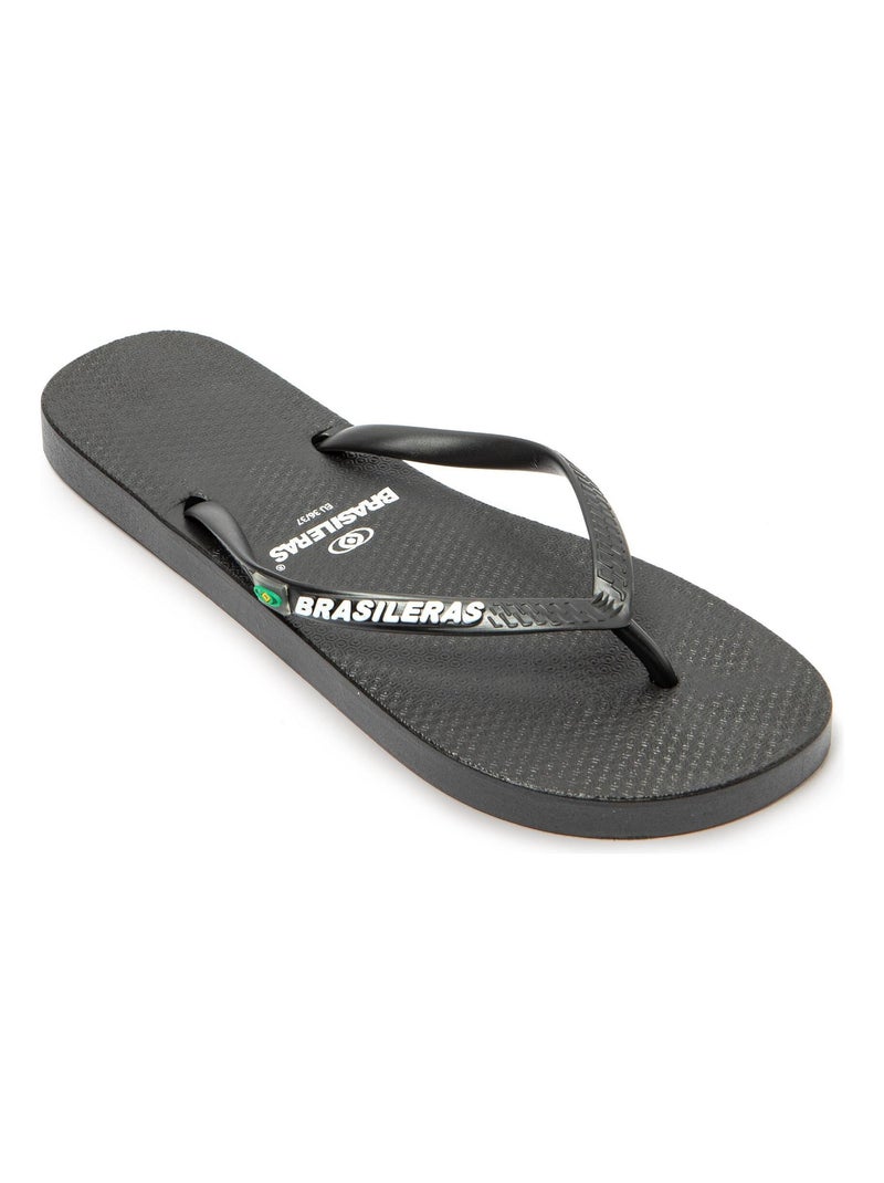 Tongs Brasileras pour femme avec semelle en gomme antidérapante Noir - Kiabi