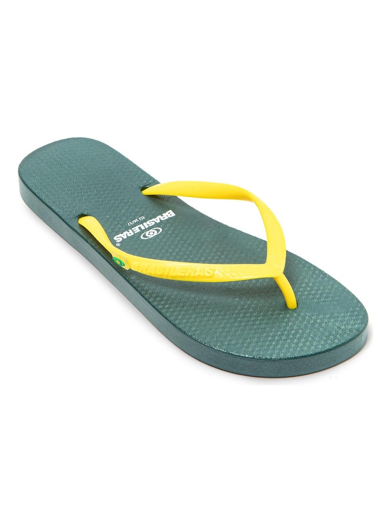 Tongs Brasileras pour femme avec semelle en gomme antidérapante Vert - Kiabi