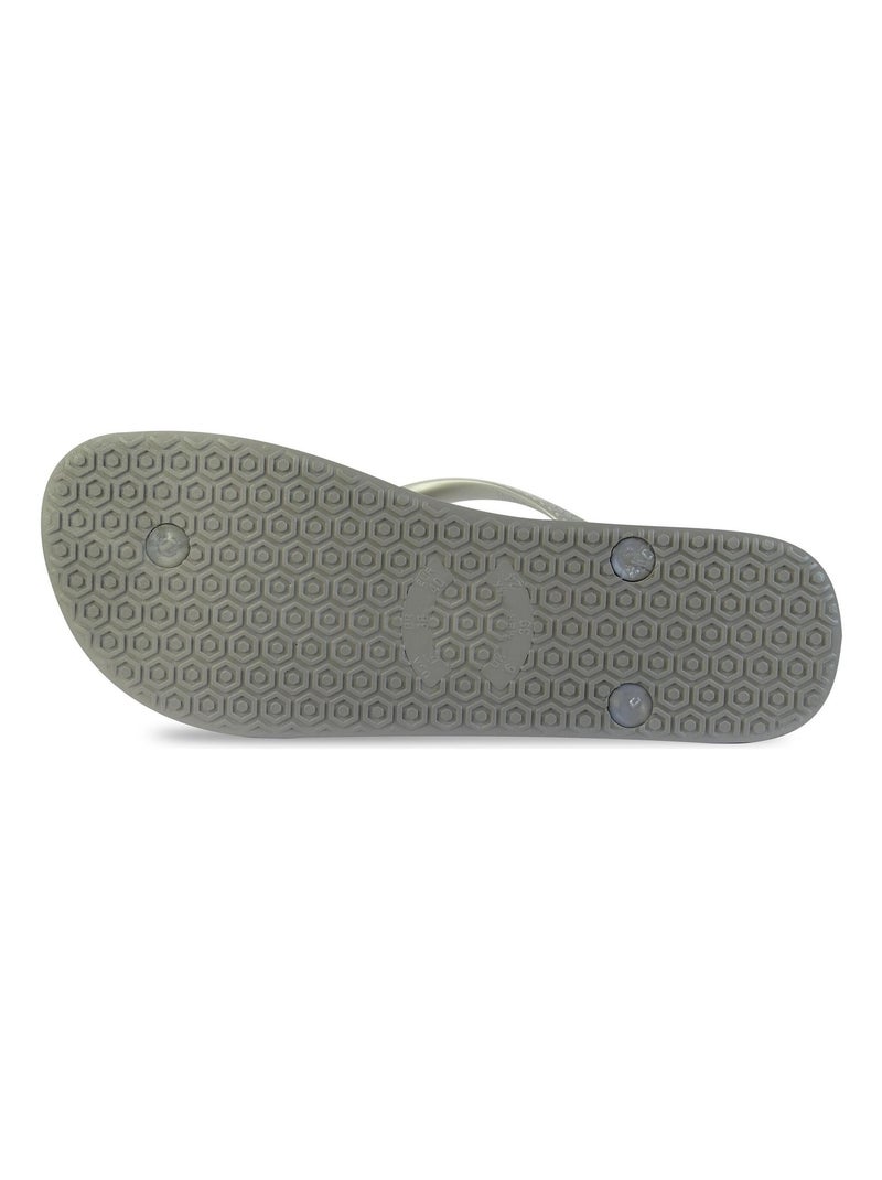 Tongs Brasileras pour femme avec semelle en gomme Argenté - Kiabi
