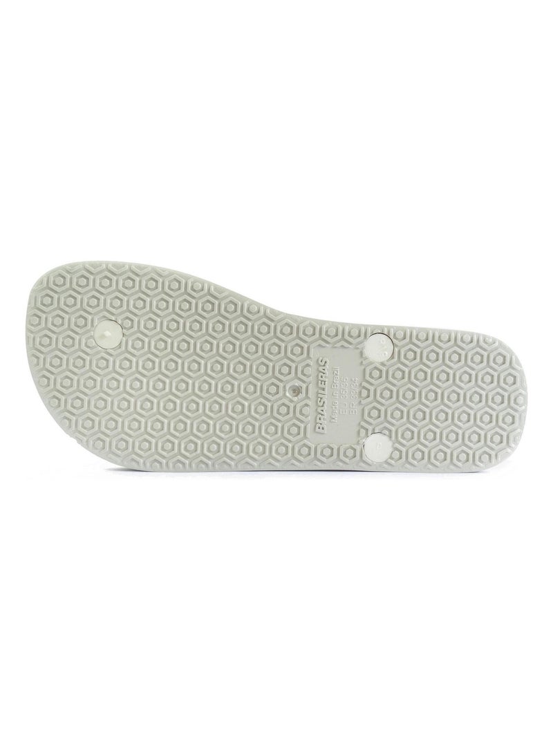 Tongs Brasileras pour femme avec semelle en gomme Blanc - Kiabi
