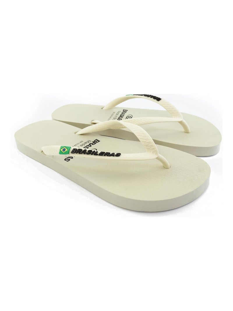 Tongs Brasileras pour femme avec semelle en gomme Blanc - Kiabi