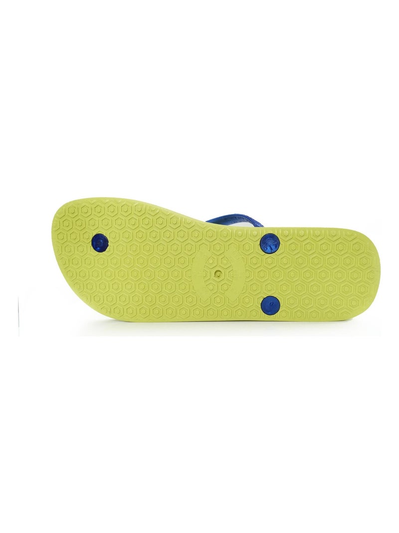 Tongs Brasileras pour femme avec semelle en gomme Blanc Jaune Bleu - Kiabi