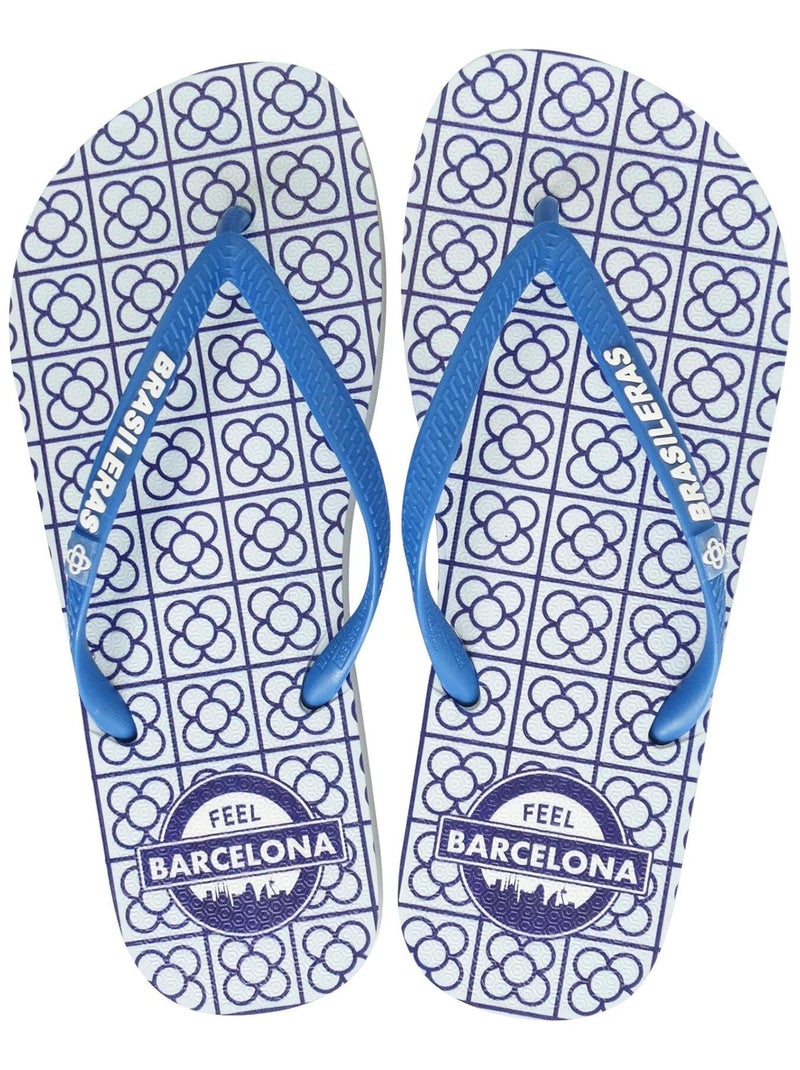 Tongs Brasileras pour femme avec semelle en gomme Bleu - Kiabi