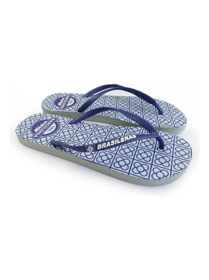 Tongs Brasileras pour femme avec semelle en gomme Bleu - Kiabi