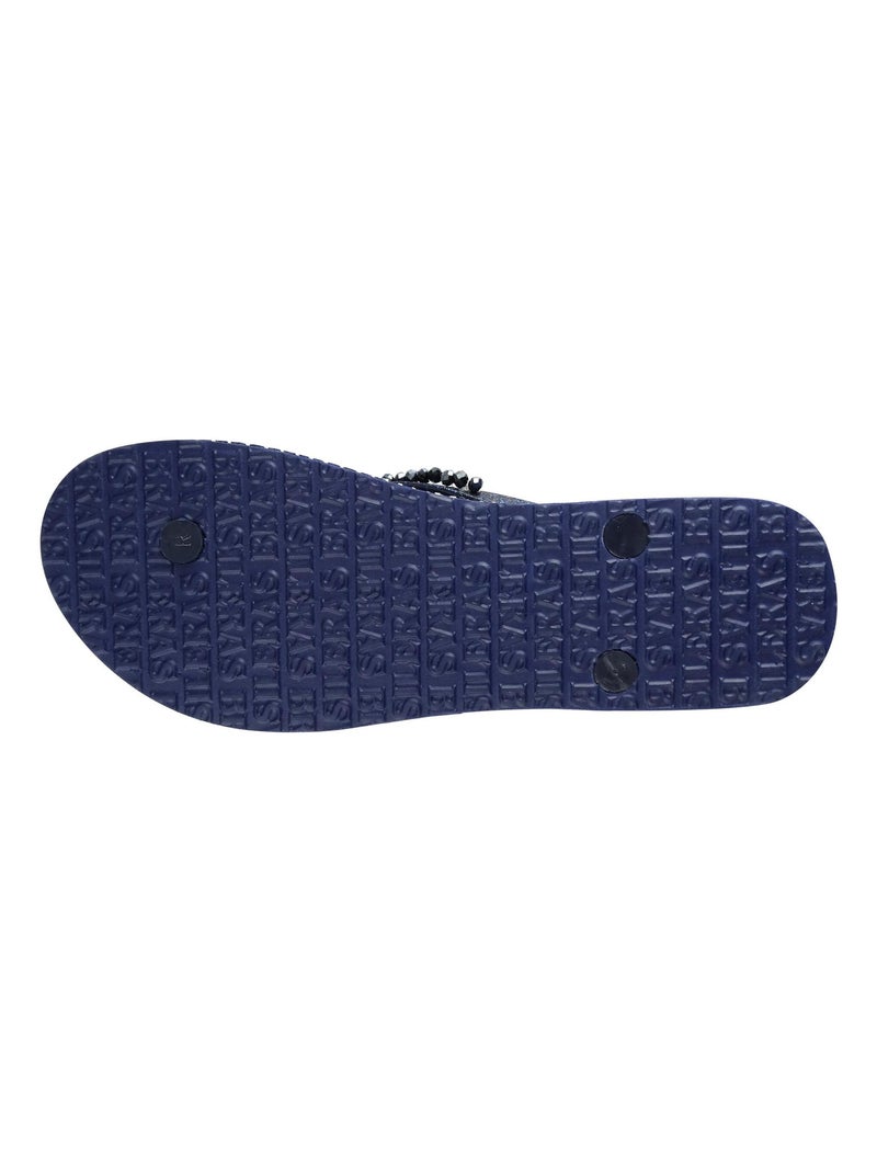 Tongs Brasileras pour femme avec semelle en gomme Bleu - Kiabi