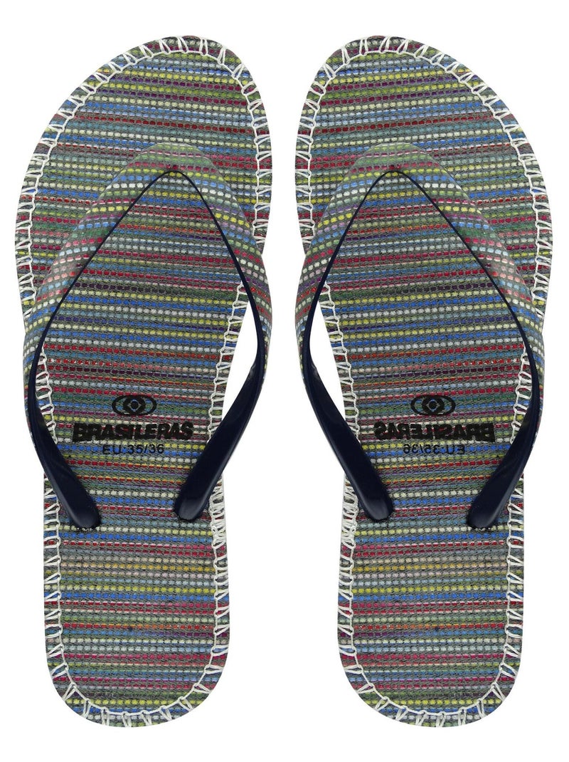 Tongs Brasileras pour femme avec semelle en gomme Bleu - Kiabi