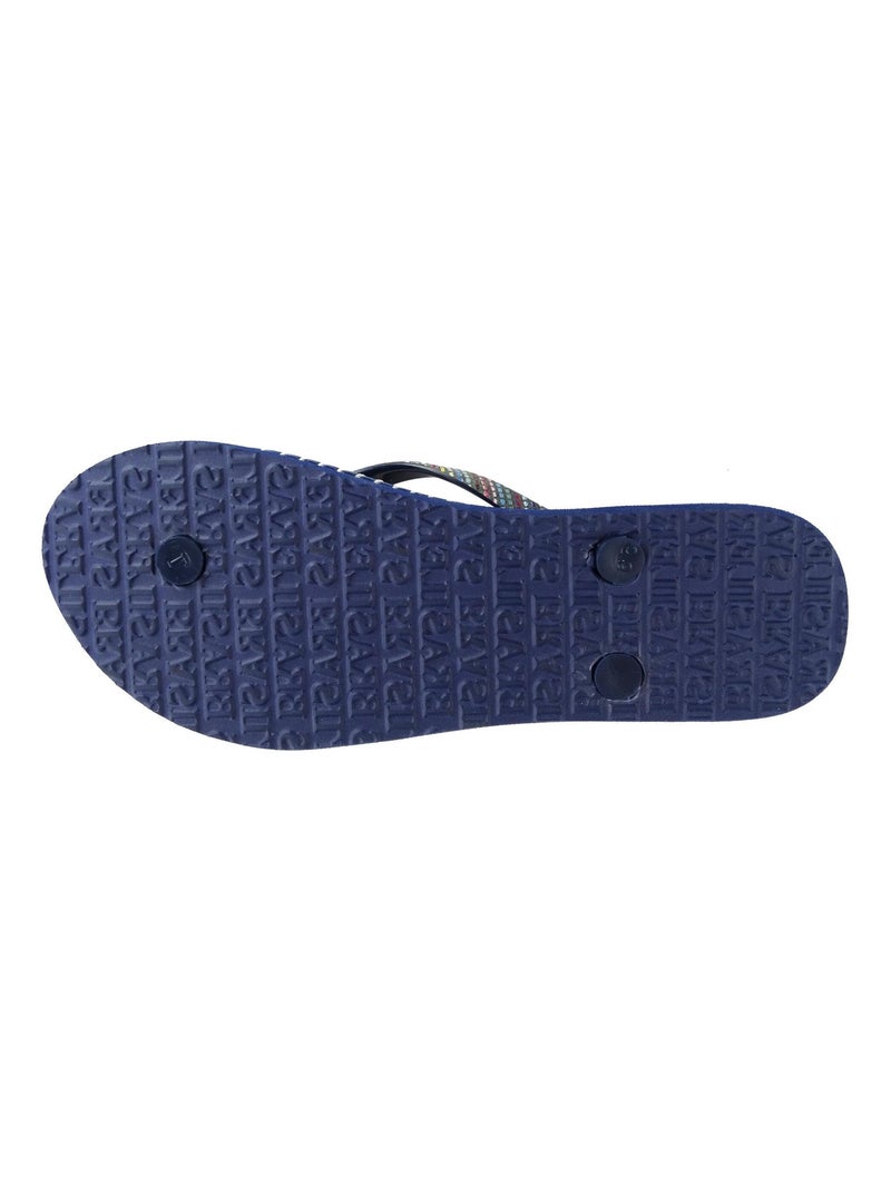 Tongs Brasileras pour femme avec semelle en gomme Bleu - Kiabi