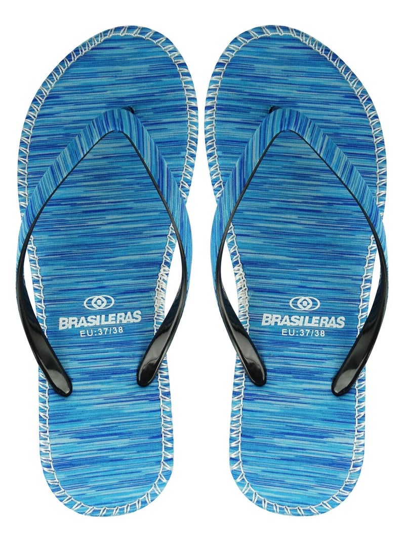 Tongs Brasileras pour femme avec semelle en gomme Bleu - Kiabi
