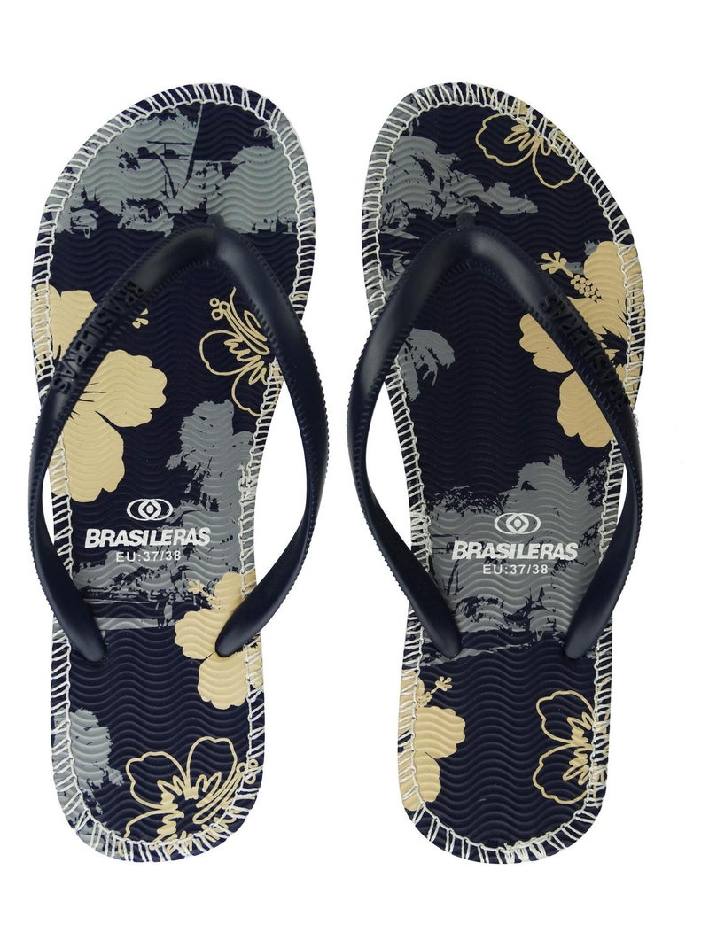 Tongs Brasileras pour femme avec semelle en gomme Bleu - Kiabi