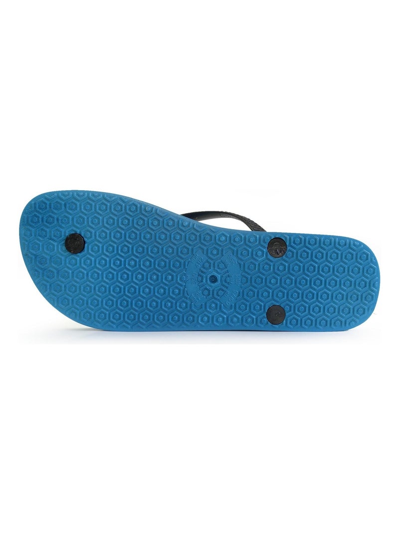 Tongs Brasileras pour femme avec semelle en gomme Bleu Noir - Kiabi