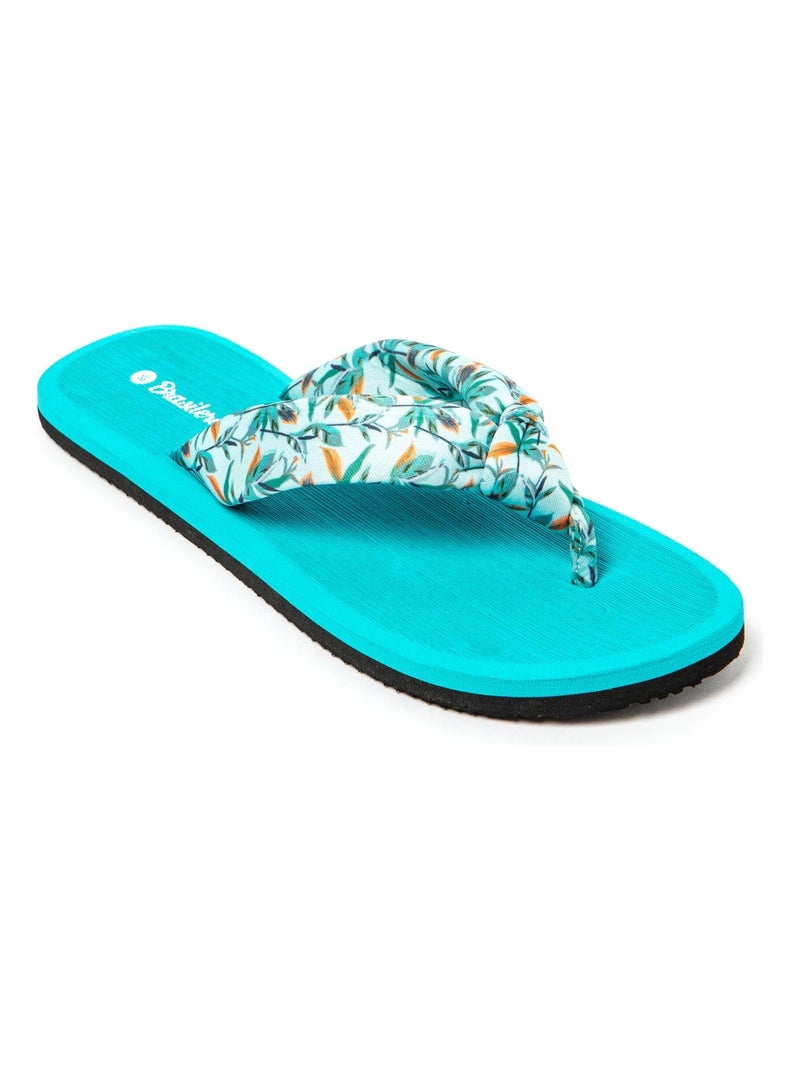 Tongs Brasileras pour femme avec semelle en gomme Bleu turquoise - Kiabi