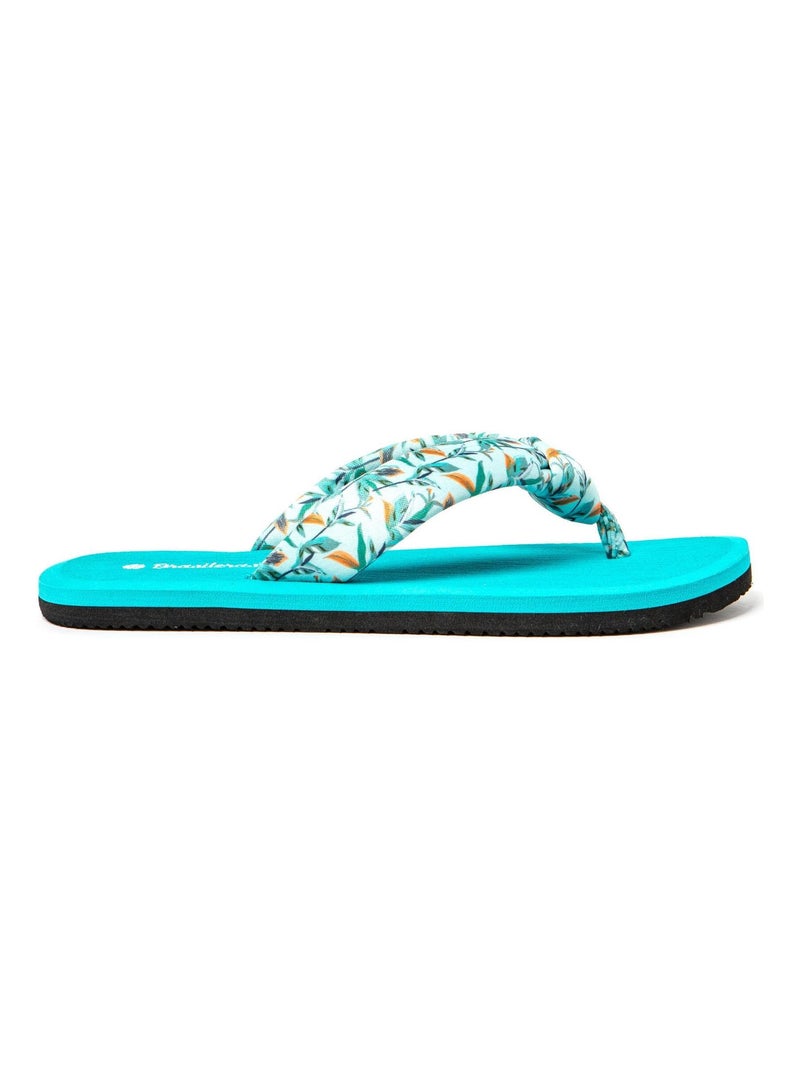 Tongs Brasileras pour femme avec semelle en gomme Bleu turquoise - Kiabi