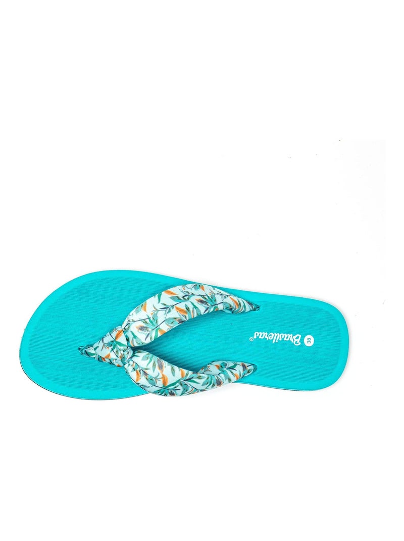 Tongs Brasileras pour femme avec semelle en gomme Bleu turquoise - Kiabi