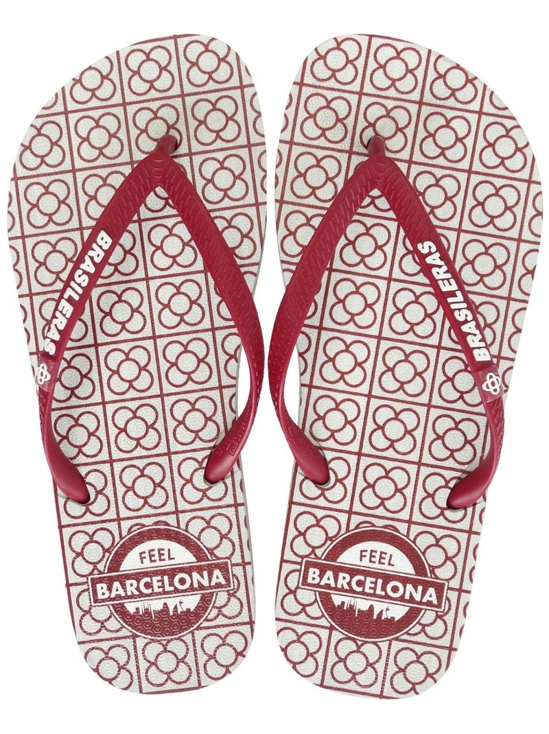 Tongs Brasileras pour femme avec semelle en gomme Bordeaux - Kiabi