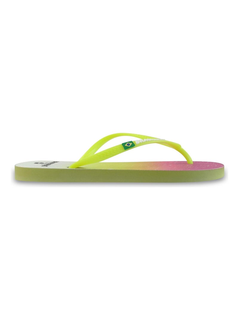 Tongs Brasileras pour femme avec semelle en gomme Jaune - Kiabi