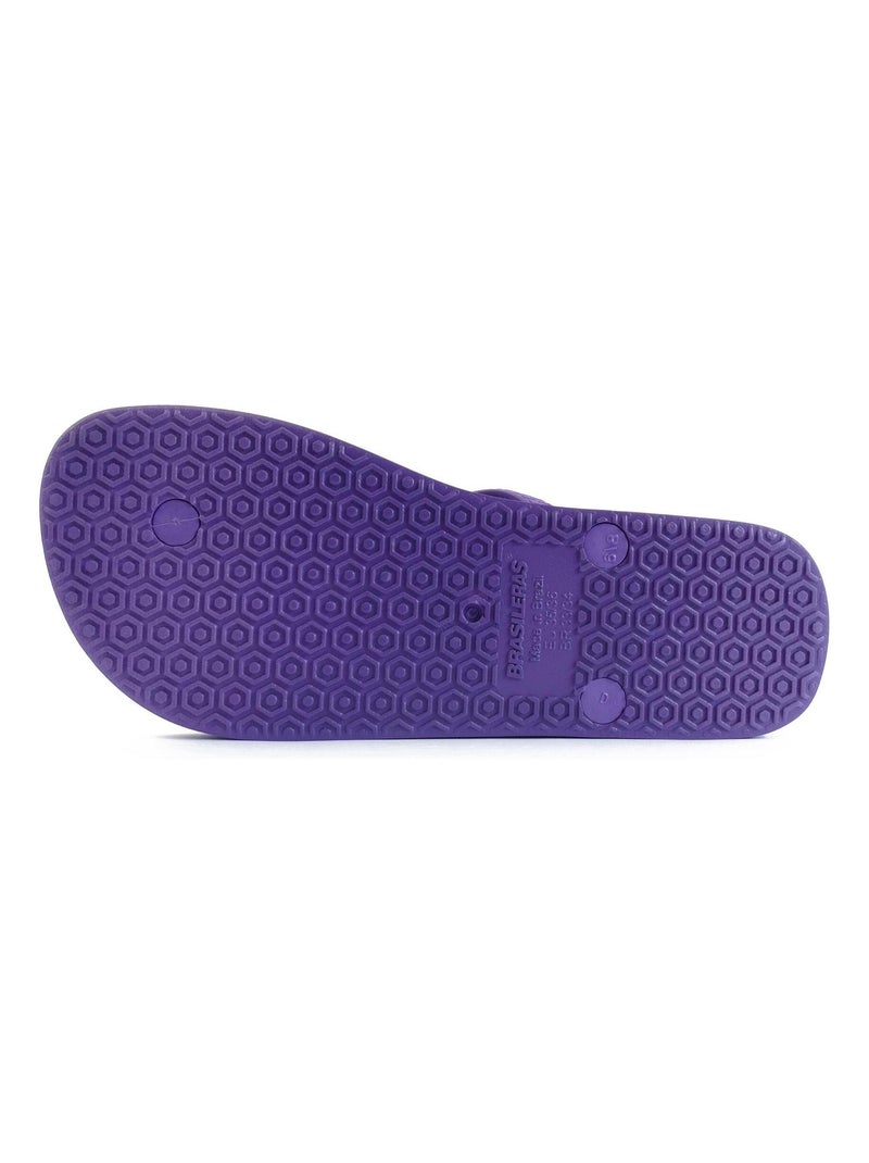 Tongs Brasileras pour femme avec semelle en gomme Mauve lilas - Kiabi
