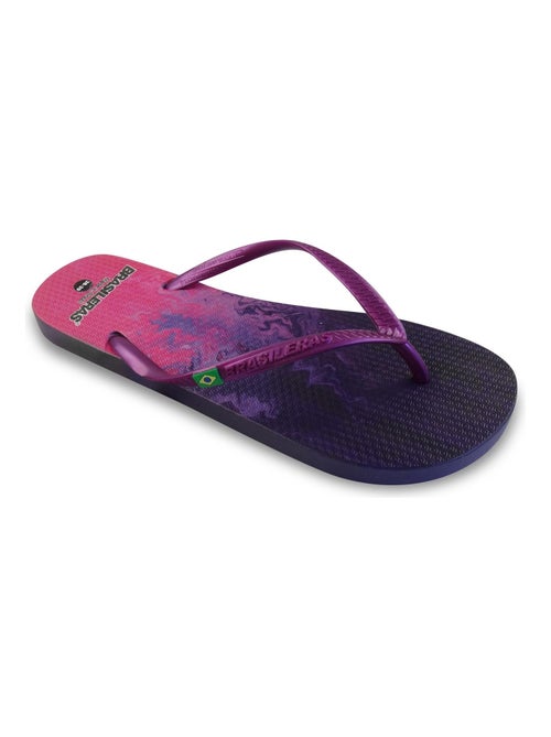 Tongs Brasileras pour femme avec semelle en gomme - Kiabi