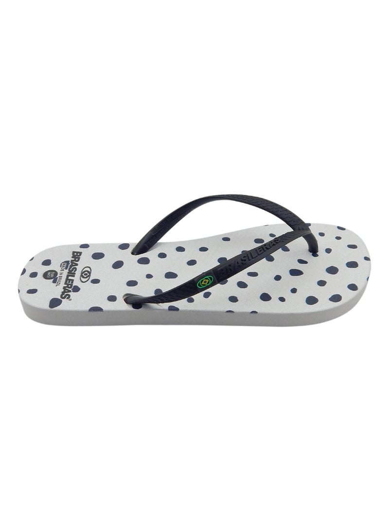 Tongs Brasileras pour femme avec semelle en gomme Noir Blanc - Kiabi