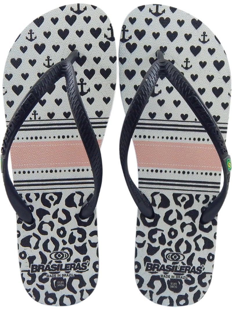 Tongs Brasileras pour femme avec semelle en gomme Noir - Kiabi