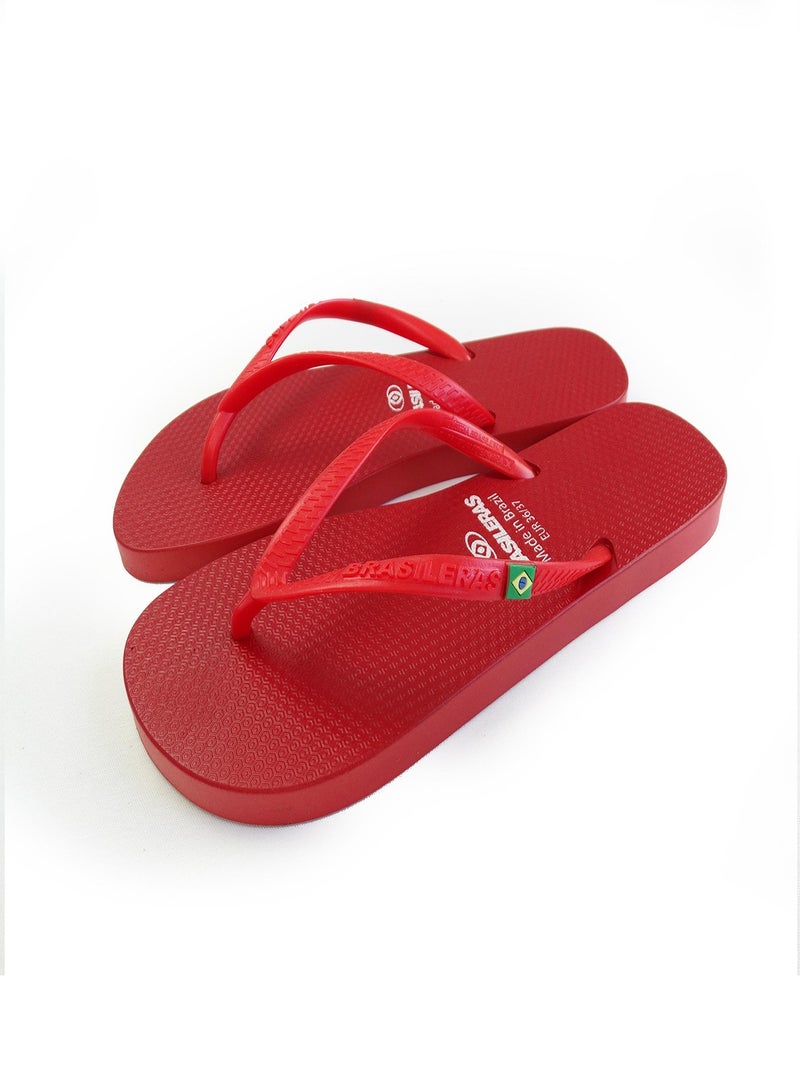 Tongs Brasileras pour femme avec semelle en gomme Rouge - Kiabi