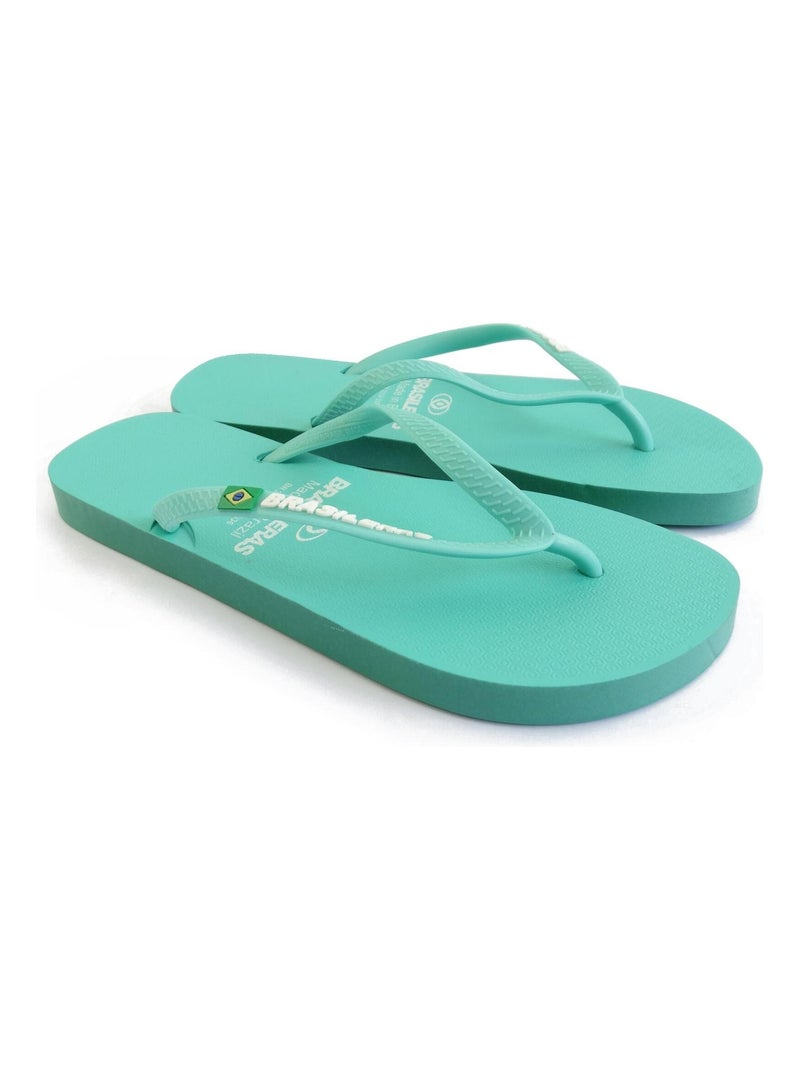 Tongs Brasileras pour femme avec semelle en gomme Vert clair - Kiabi