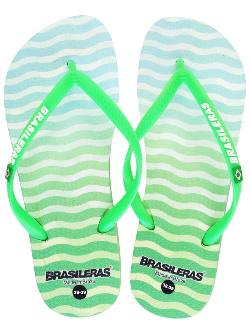 Tongs Brasileras pour femme avec semelle en gomme Vert - Kiabi