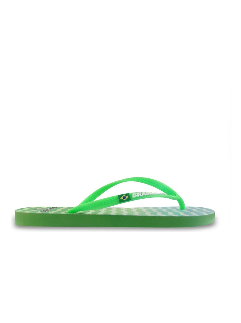 Tongs Brasileras pour femme avec semelle en gomme Vert - Kiabi