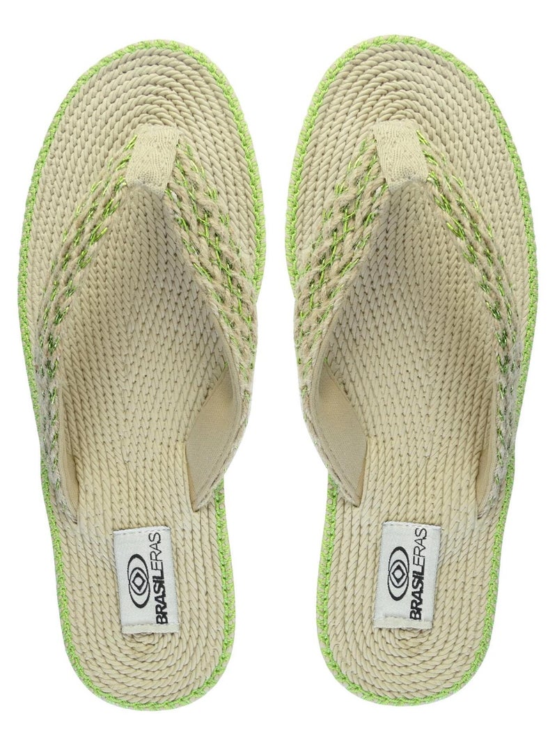 Tongs Brasileras pour femme avec semelle en gomme Vert - Kiabi