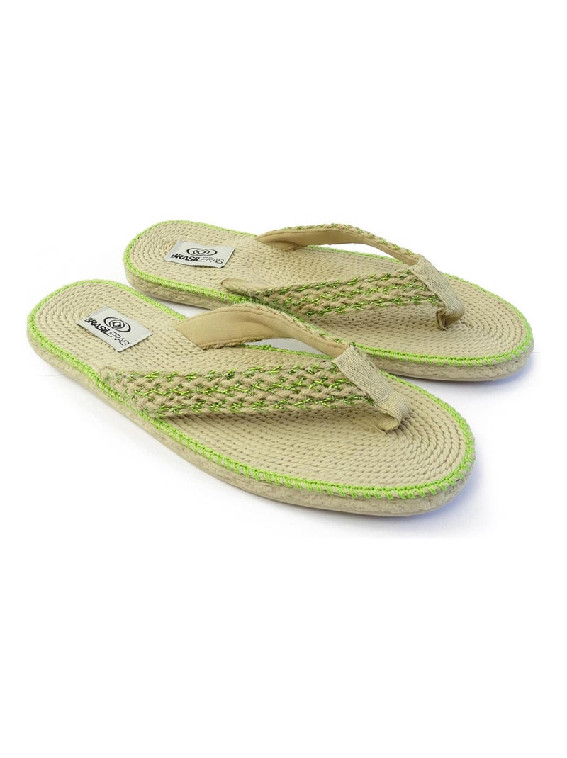 Tongs Brasileras pour femme avec semelle en gomme Vert - Kiabi