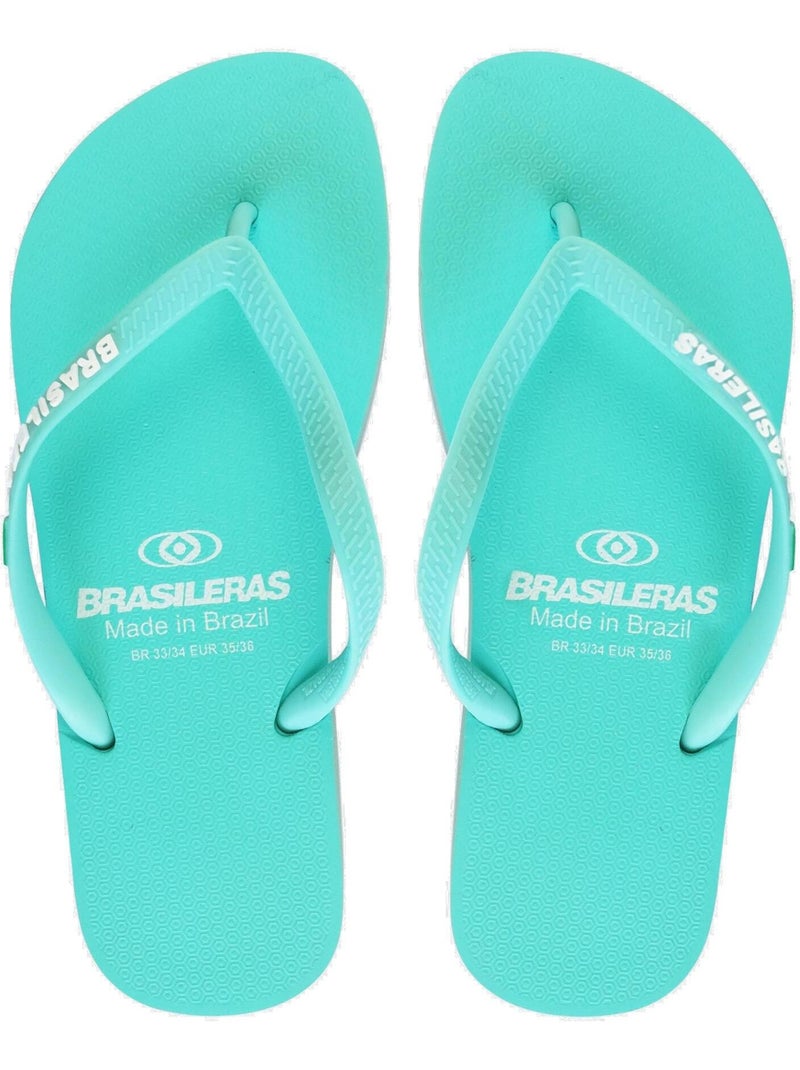 Tongs Brasileras pour femme avec semelle en gomme Vert d'eau - Kiabi