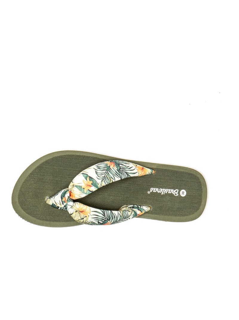 Tongs Brasileras pour femme avec semelle en gomme Vert foncé - Kiabi