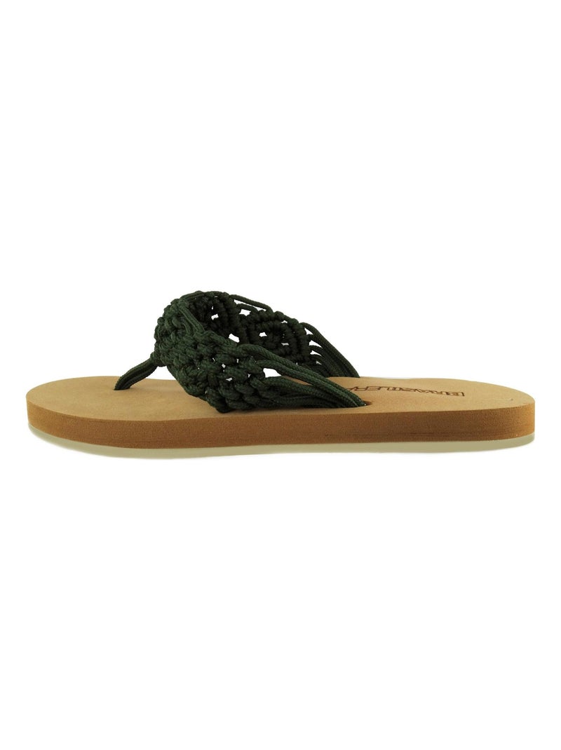 Tongs Brasileras pour femme avec semelle en gomme Vert forêt - Kiabi